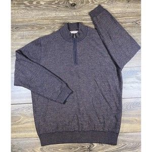 Jos A Bank Men's XL 1/3 Zip Long Sleeve Wool Blend Pullover